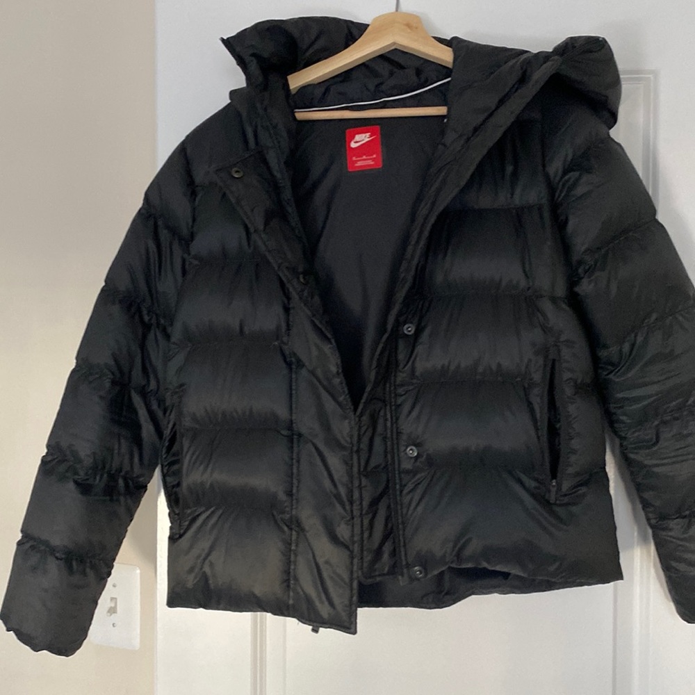 Nike Black Puffer Jacket with Hood
